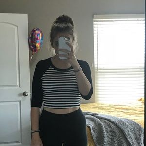 striped crop top